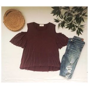 Lavender Field Open Shoulder Top